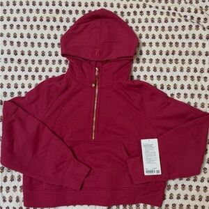 lululemon athletica scuba half zip Magenta and GOLD